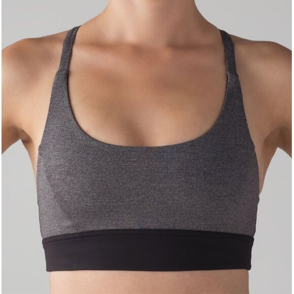 Lululemon Train Times Bra Heathered Black / Black - Picture 2 of 8